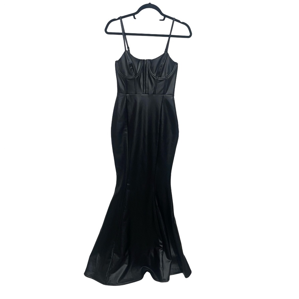 Akira Women's The Main Character Pu Maxi Dress Sz Small - Picture 5 of 16